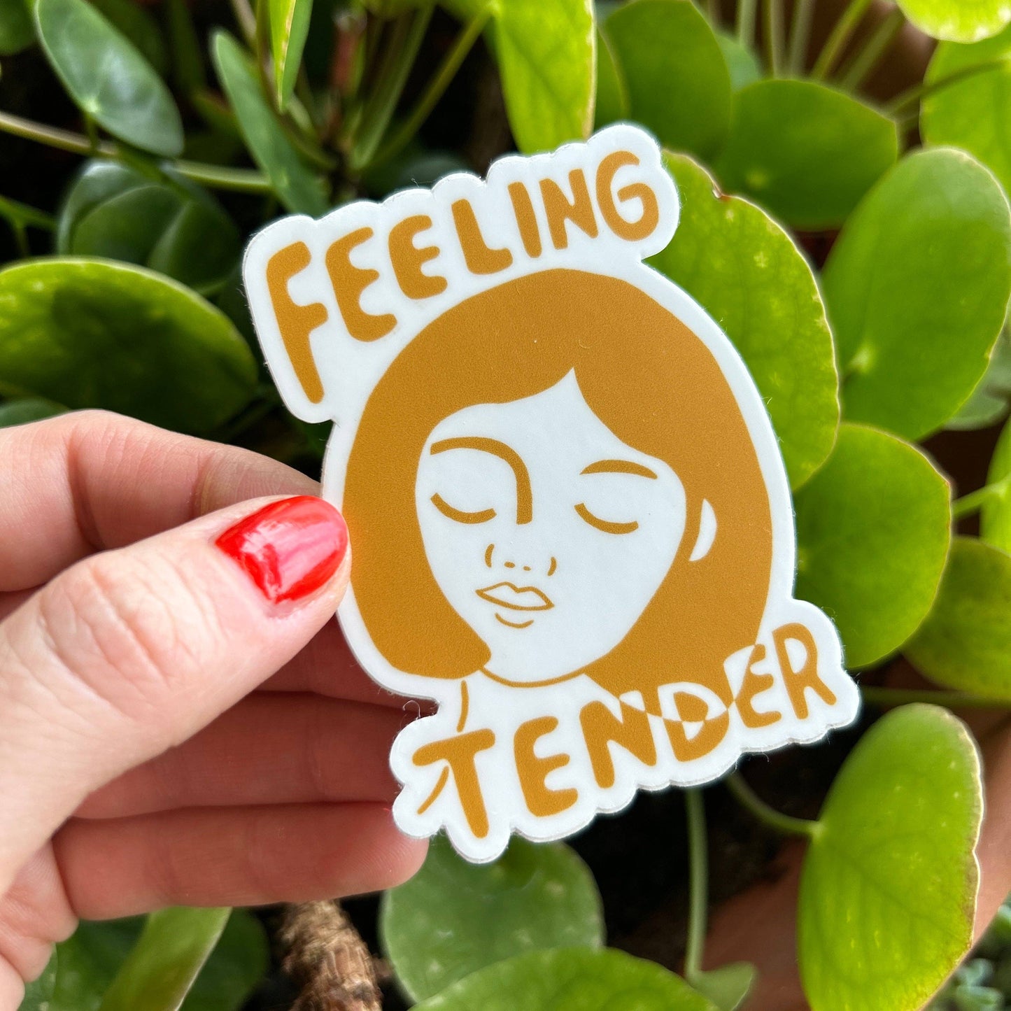 Rare Press - Feeling Tender Vinyl Sticker (in marigold)