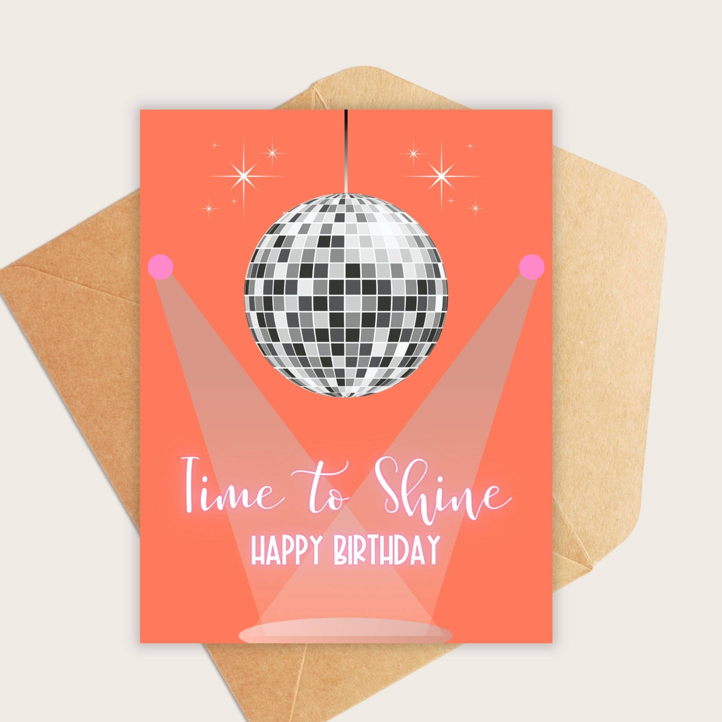 Jolly Rae - Disco Ball Time to Shine Birthday Card