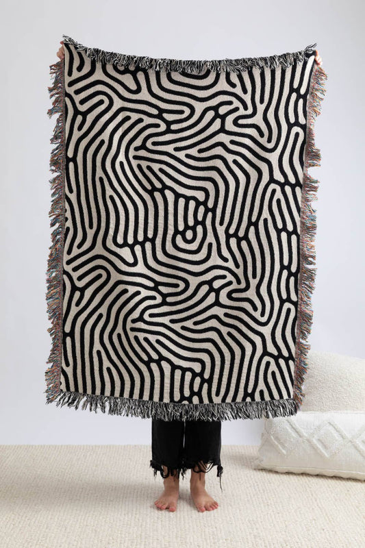 Abstract Stripe Throw Blanket