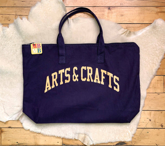 Arts And Crafts Large Zipper Tote