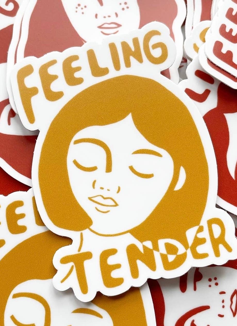 Rare Press - Feeling Tender Vinyl Sticker (in marigold)